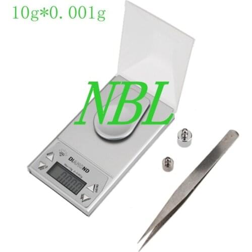 0.001g LCD Milligram Digital Scale 0.001g 10g Mini Pocket Electronic Scales Jewelry Diamond Gold Gram Weight Balance With Box