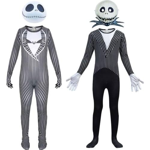 Children Halloween Creepy Costume Mask Kids Scary Ghost Clothes Uniform Horror Carnival Halloween Party Boys Role Play Clothing