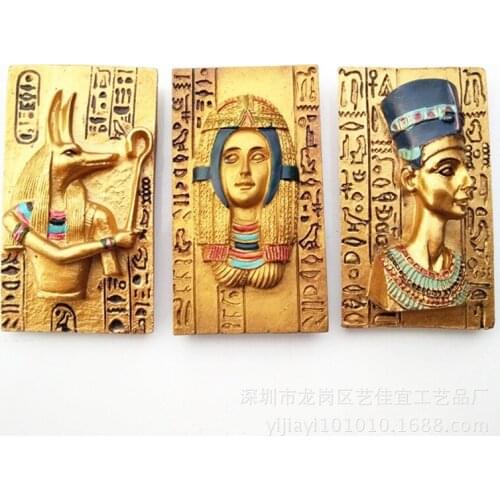 Egyptian myth Anubis three-dimensional magnet refrigerator magnet Middle East travel gifts mini refrigerator for skin care