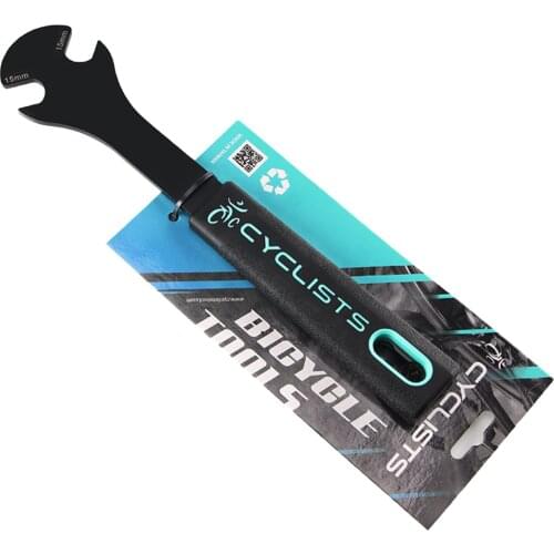 Bicycle Service Spanner 15mm Pedal Headset Hub Repair Wrench Alloy Steel Long Handle Cycling Repair Kit Tool Standard