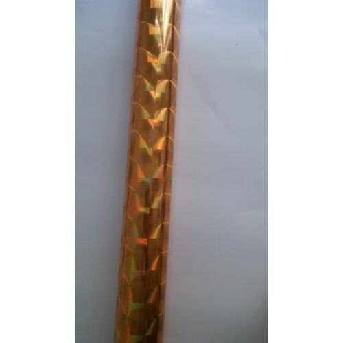 Holographic foil gold color A42 hot stamping on paper or plastic 64cm x 120m