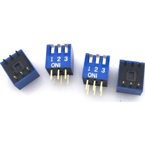 100PCS/LOT Switch Kit Toggle Switch 2 Row Toggle DIP Switch 2 3 4 5 6 8 Pin P 2.54mm Pitch Position Way DIP Red Blue Snap Switch