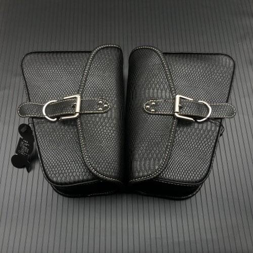 Left Right Universal PU Leather Motorcycle Saddlebag for Harley Sportster for Honda Suzuki Kawasaki Yamaha