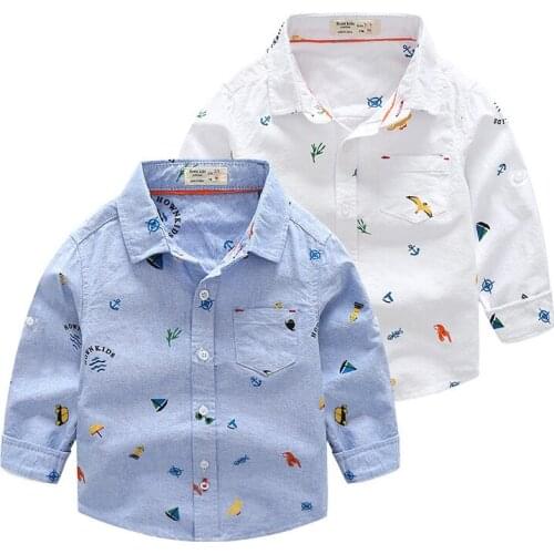 Luo Zhi Rui Long Sleeve Shirts For Boys