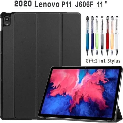 Magnetic Folding Case Cover For Lenovo Xiaoxin Pad P11 J606F Case For Lenovo P11 TB-J606F J606N PU Flip Leather Case Funda Capa