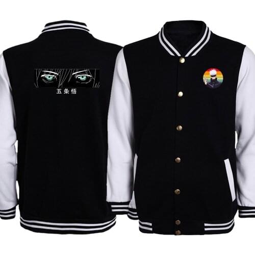 Jujutsu Kaisen Men Baseball Jacket Male japan Anime Tracksuit 2020 Autumn New Coats Mens Baseball Cartoon Gojo Satoru jackets