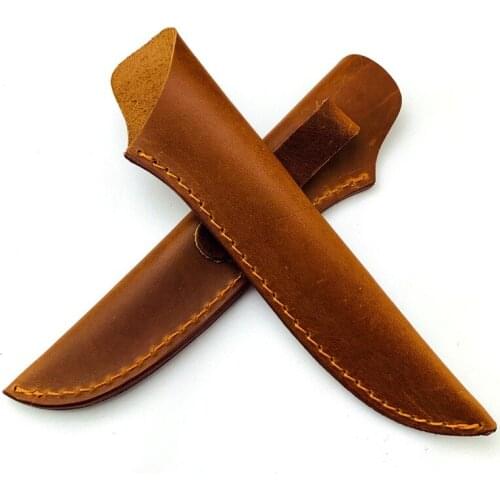Cowhide Leather Knife Scabbard Shell Deboning Knife Set Universal Long Knife Sheath First Layer Cowhide Knife Pants