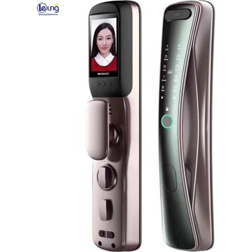 Wholesale Price Fully Automatic Peephole Recognition Fingerprint WIFI APP Remote Control Password Card Key Smart Door Lock