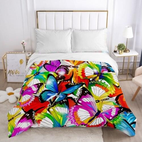 Butterfly Duvet cover Quilt/Blanket/Comfortable Case Double King Bedding 140x200 240x220 200x200 for Home orange