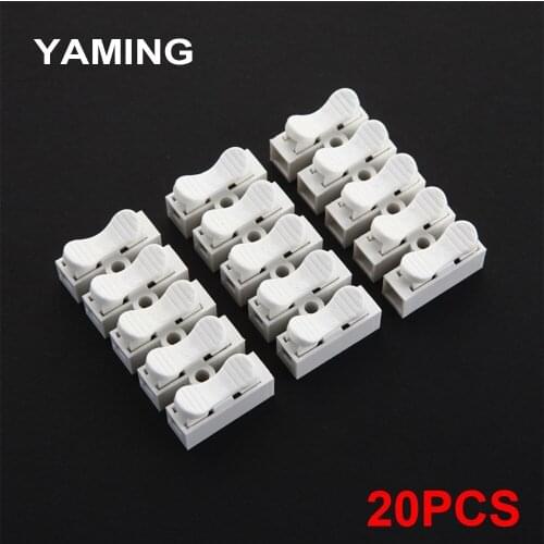 20PCS) CH-5 White Wire Connector 5 pins 5p Terminal block connector quick spring Crimp pressing type 0.5-2.5 square