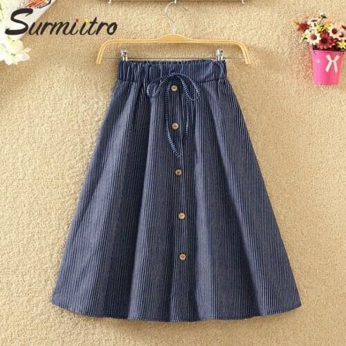 SURMIITRO Denim Skirts For Women