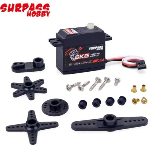 SURPASS Hobby S0600P Plastic Gear 6KG Digital Servo for RC 1/10 1/12 1/14 High-Speed RC Car Aircraft RC Boat Smart Robot
