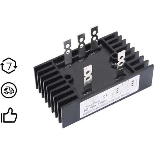 Three-Phase AC Synchronous Generator Rectifier Module 30kw 40kw 50kwSilicon Rectifier Bridge Stack 60A