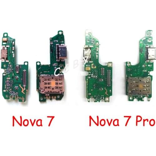 USB Charger Dock Port Connector Board For Huawei Nova 7 / 7 Pro USB Charging Port With Microphone Vibrator Flex Cable