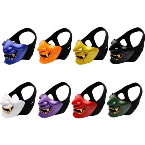 Skull Terror Half Face Mask Cover Paintball Sports Protection Halloween/Cosplay Party Mask Detachable & Adjustable
