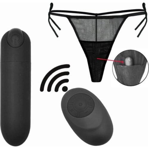 Wearable Bullet Vibrator Remote Control Lace Panty Vibrating Egg Female Masturbation Clitoris Stimulator Adult Sex Toy for Women