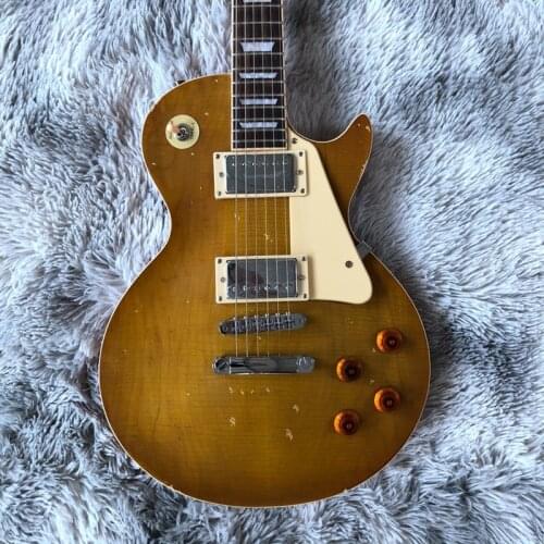 High quality electric guitar,Solid Mahogany body ,chrome Hardware rose wood fingerboard vintage guitarra