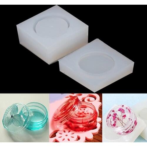 1 Set DIY Round Jewelry Making Silicone Storage Box Epoxy Resin Molds Resin Casting Craft Tool Castin Craft Handmade