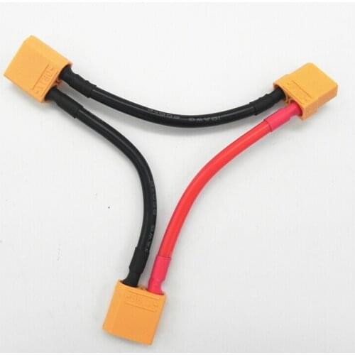 100pcs/Lot wholesale XT90 or XT60 Connector 1 Male to 2 Female Cable Connection 10AWG 10CM Rc Spare Parts Part Accessories