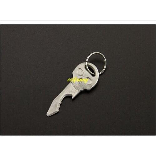 1000pcs/lot Fast shipping Multifunction keychain Skull Bottle Opener Key Screwdriver Word Screw Opener
