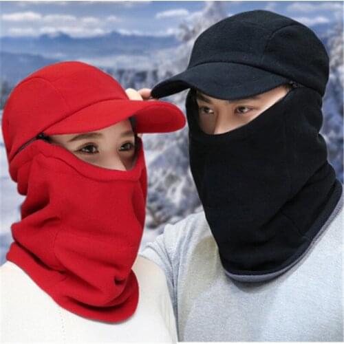 2021 Mens And Women Winter Cycling Fishing Soprts Caps Hats Double Thicken fish Warm Hats Baseball fisher Cap Outdoor Windproof