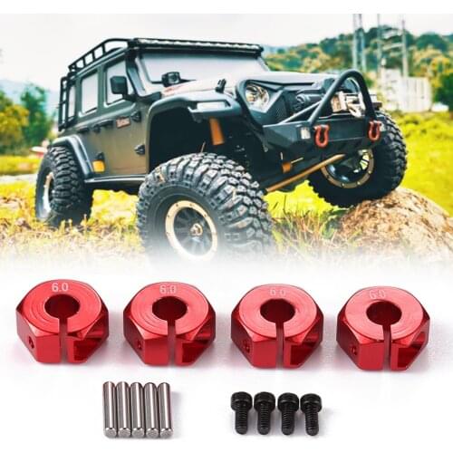4pcs Metal Aluminum Alloy 6mm Wheel Hub Adapter Spare Parts for 1/10 RC Car