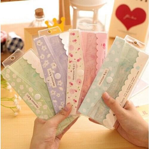 4 Pcs/set vintage Floral Style Ruler Stationery Set Plastic ruler set Office School Student Kids Drawing tools