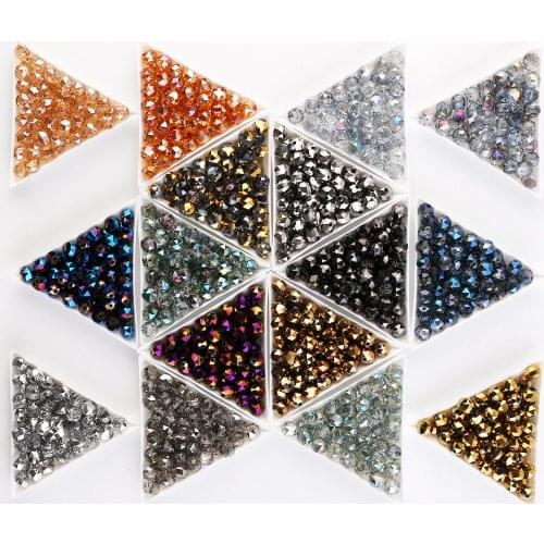 95pcs Jewelry Making Findings Needlework 6/8mm Czech Glass Flat Beads Handmade Crystal Rondelle Pendant DIY Womems Accessories