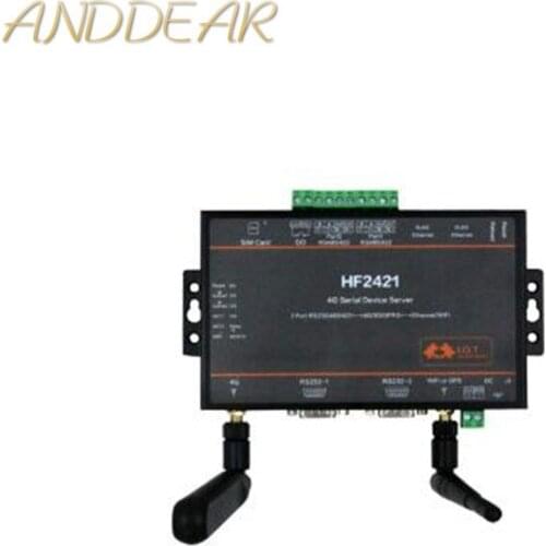 CE 1pcs/pack Wifi module Serial Device Server RS232 RS485 RS422 to Ethernet Wifi 4G 3G GPRS Network Converter HF2421 Connector