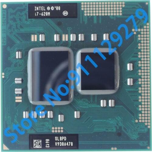Core i7-620M i7 620M SLBTQ SLBPD 2.6 GHz Dual-Core Quad-Thread CPU Processor 4W 35W Socket G1 rPGA988A