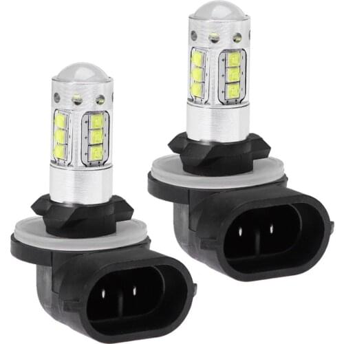 For Harley Davidson 2x 80W LED Xenon White Spotlight Fog Bulbs LED Fog Driving Lights Super White Color