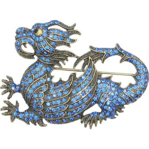 Dragon Rhinestones Animal Brooches Pins Fashion Jewelry gift Brooch pin Dress Accessories Gifts