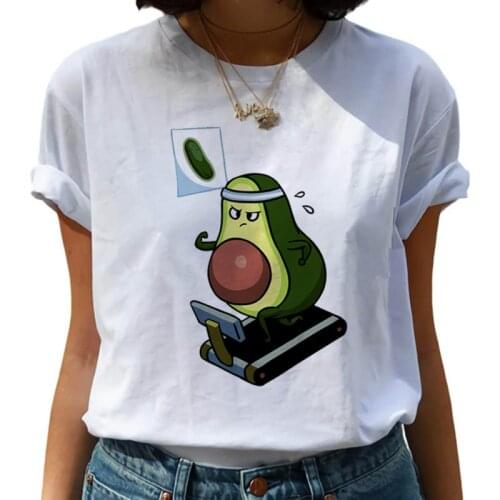 Fashion Kawaii Avocado TShirts Female Funny Cartoon Short Sleeve 90s Cute T-shirt Harajuku Grunge Top Tees friends ropa mujer