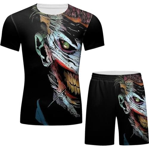 Short Sleeve and Shorts Summer Suit Mens 2-Pieces Outfit Cool New Design Full Sublimation Clothing