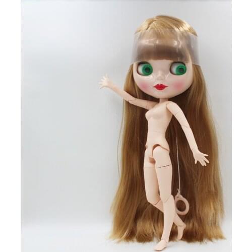 Free Shipping big discount RBL-844J DIY Nude Blyth doll birthday gift for girl 4color big eye doll with beautiful Hair cute toy