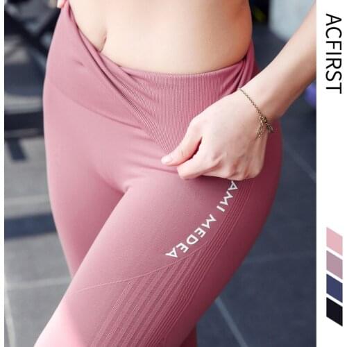 AcFirst Purple Women Yoga Pants High Waist Seamless Leggings Push Up Leggins Sport Fitness Running Seamless Leggings Gym Bodycon