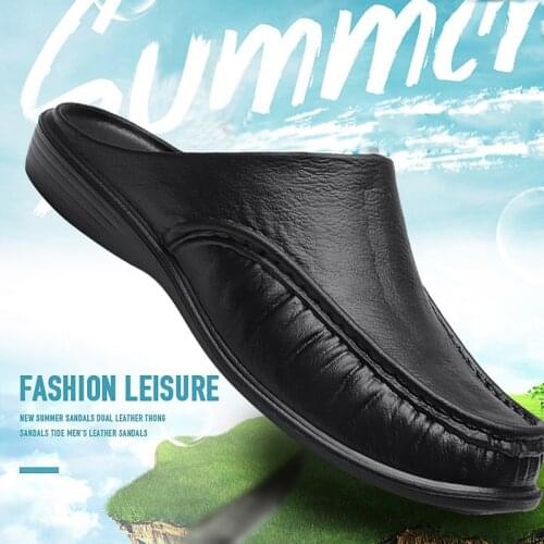 Men Loafers Slip On Casual Walking Shoes Designer Men Half Slippers Comfortable Soft Slippers Size 40-47