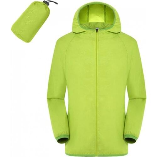 Mens Womens Quick Dry Green Hiking Jacket Waterproof Sun UV Protection Coats Outdoor Sports Fishing Skin Jackets