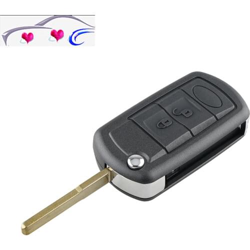 New Car key shell Replacement Shell Folding Flip Remote Key Case Fob 3 Button forLAND ROVER Range Rover Sport LR3 Discovery