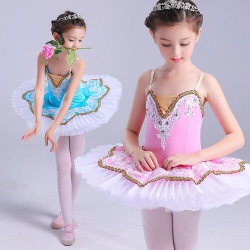New Sequined Professional Tutus Swan Lake Ballet Dance Costumes Girls Platter Leotard Tutu Dancing Dress For Kids