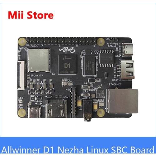 Allwinner D1 Nezha 64bit RISC-V Linux SBC Development board, 1.0GHz with 1GByte DDR3, Support Tina/Debian system