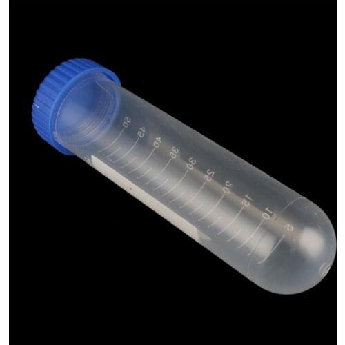 50ml Screw Cap Round Bottom Centrifuge Tube Plastic Test Tubes with Scale Laboratory ample Vial Container Lab Supplies 10Pcs