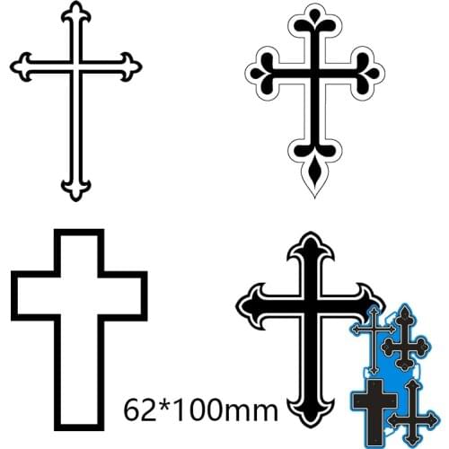 Metal Cutting Dies Four Kinds of Cross for 2020 New Stencils DIY Scrapbooking Paper Cards Craft Making Craft Decoration 62*100m