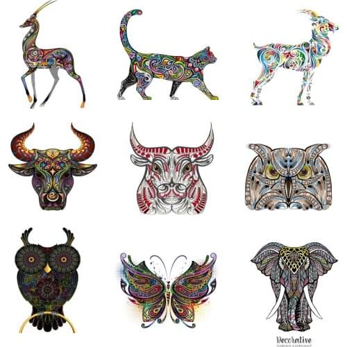 Iron-on Transfers for Clothing Ironing Patches Butterfly Stickers Diy Elephant Patch Fusible Transfer Vinyl Adhesive Stripe I