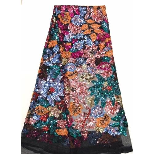 High Quality French Lace Fabric 2019 Latest African Organza Lace Fabric with Sequin Cheap Embroidery Lace Fabrics