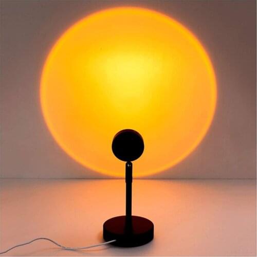 Sunset Projection Night Lights 180° Rotatable USB Charging Atmosphere Rainbow Lamp Decoration For Bedroom Photography Wall Light