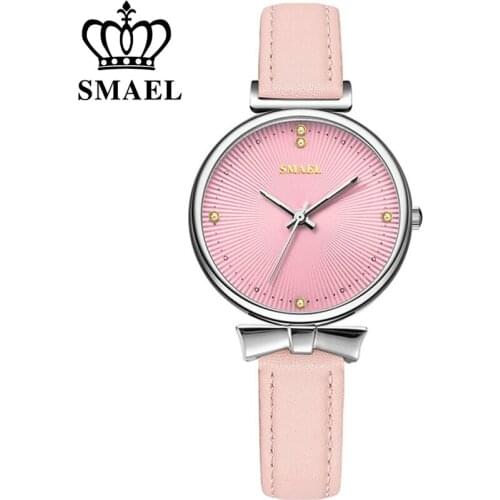 SMAEL Women Watches Luxury Brand Analog Quartz Wristwatches for Fashion Womens Female Ladie Watch Waterproof Clock Ladies Gift