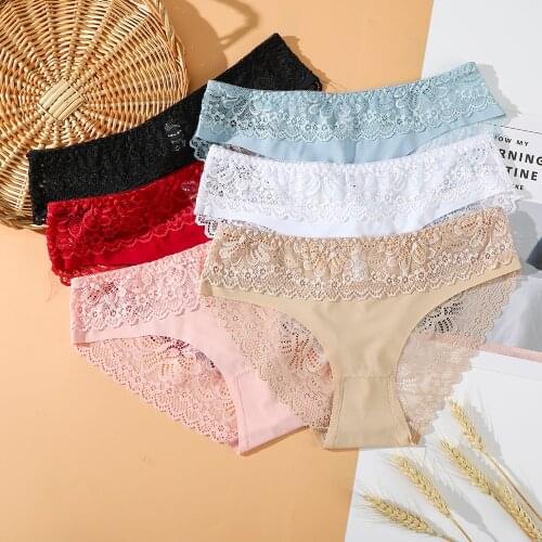 2021 Lingerie Femme Sexy Hollow Out Floral Underwear Women Seamless Shorts Summer Panties Lace Interior Feminino Lady