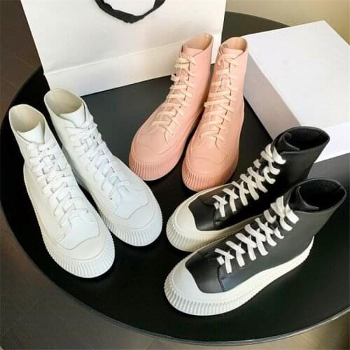 Winter womens flat boots round toe cross straps increase thick bottom flat boots fashion casual boots