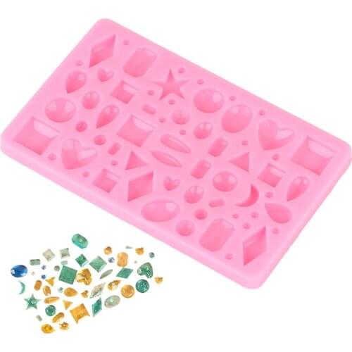 1Pcs Pink Silicone Cabochon Mold For Making Jewelry Pendant Resin Casting Mould Craft 106*65mm